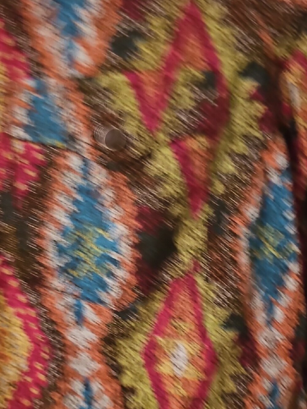 Roper Women's Multicolor Diamond-Print Western Shirt - Blue, Red, Yellow, Green - Picture 4 of 6